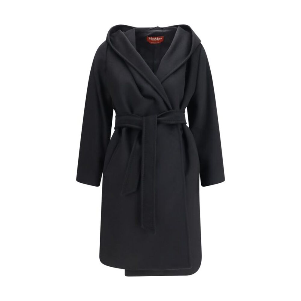 Max Mara Studio Women Wool Drap Robe Coat